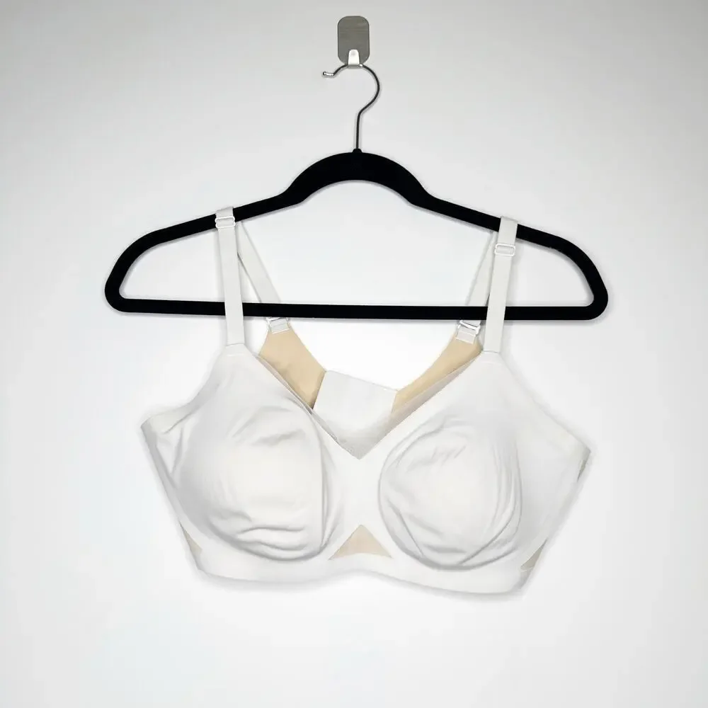 Honeylove Silhouette LiftWear Wire Free Bra in Astral White Large 38B/C